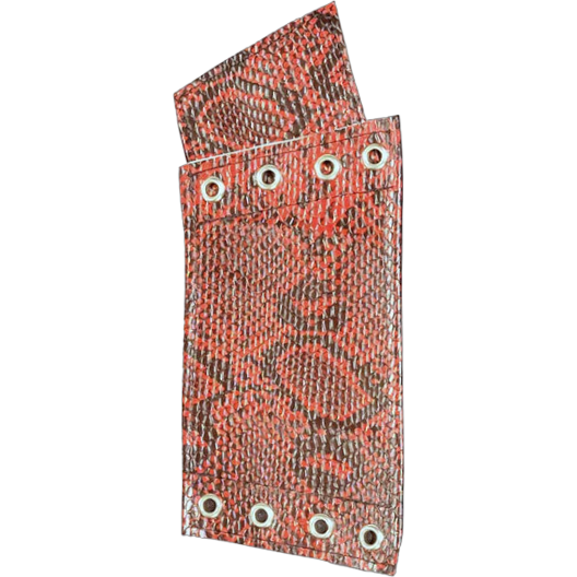Snakeskin Print Lace-Up Gauntlets