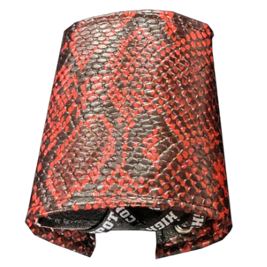 Snakeskin Print Lace-Up Gauntlets
