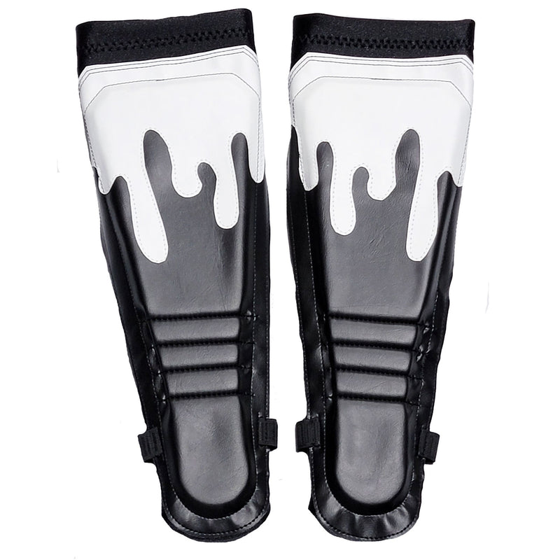White Drip on Black on Black Kickpads