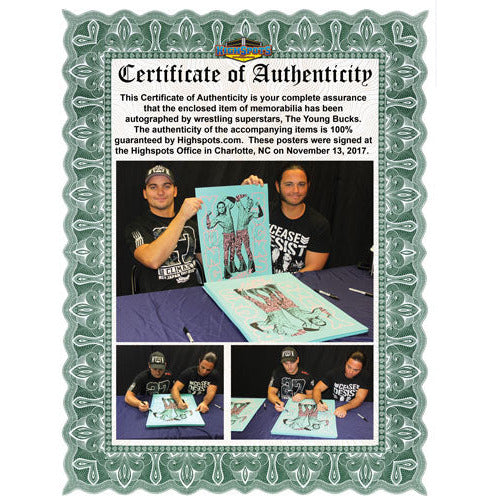 Autographed Young Bucks 18x24 Print - JSA