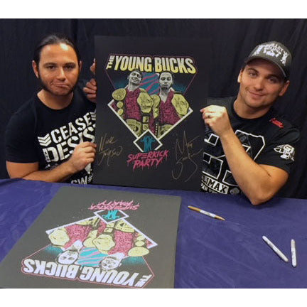 Autographed Young Bucks 18x24 Print - JSA