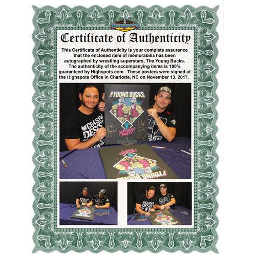 Autographed Young Bucks 18x24 Print - JSA